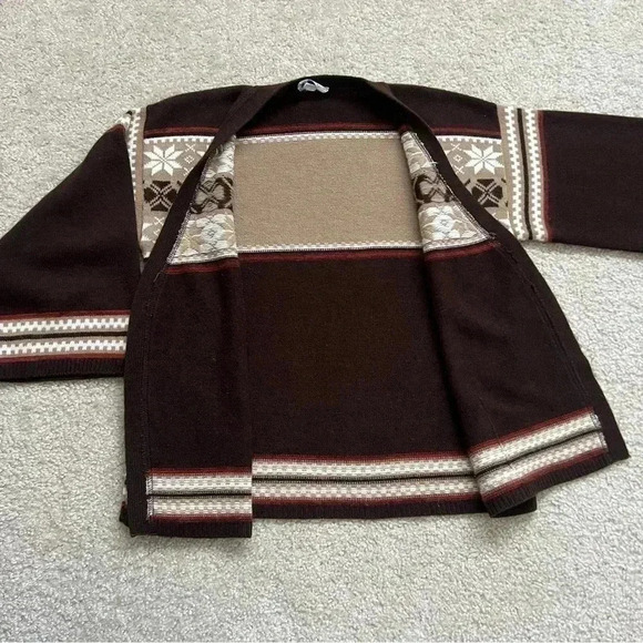 Vintage Sears Vintage Sweater Cardigan Brown Pockets Women’s Size Medium - Picture 8 of 16